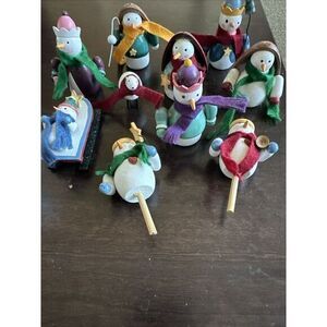 1998 NCE Elaine Thompson Snowkins Nativity Set (Figurines Only) 94685‎